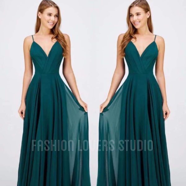 Maxi vestido de tirantes corte A Fashion Studio