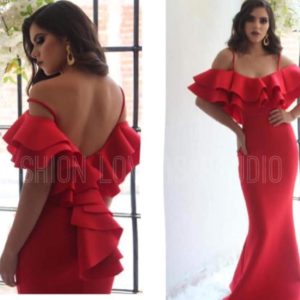 Maxi vestido neopreno off the shoulders