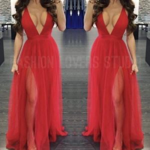 Maxi vestido tulle rojo Fashion Lovers Studio