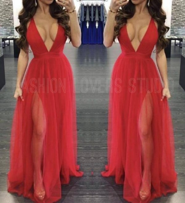 Maxi vestido tulle rojo Fashion Lovers Studio