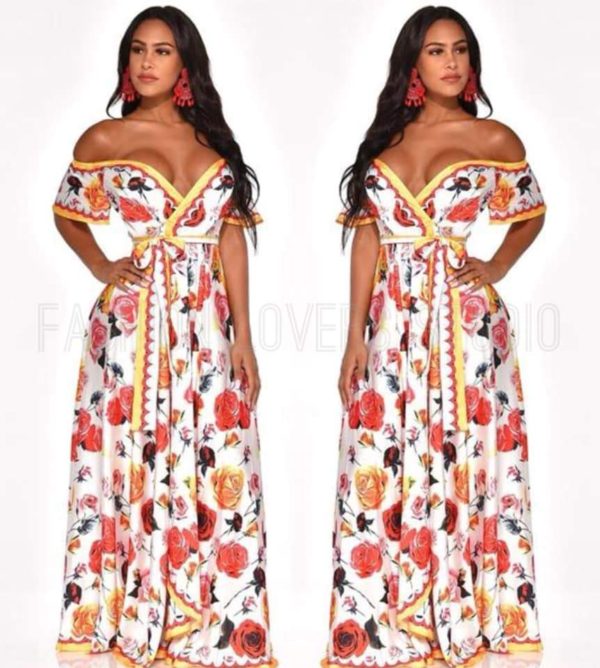 fashion lovers studio Maxi vestido off the shoulder