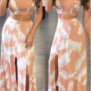 Maxi set de maxi falda y crop top Ashley Fashion Studio