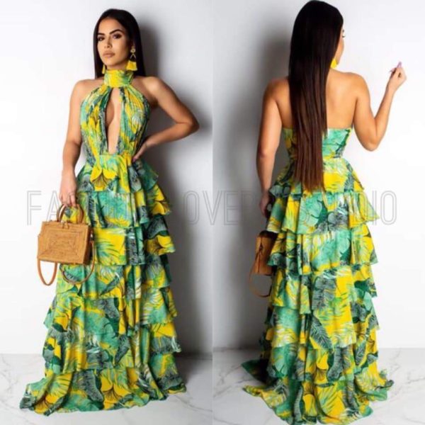 MAXVES0047 MAXI DRESS FASHION LOVERS STUDIO Fashion Lovers Studio