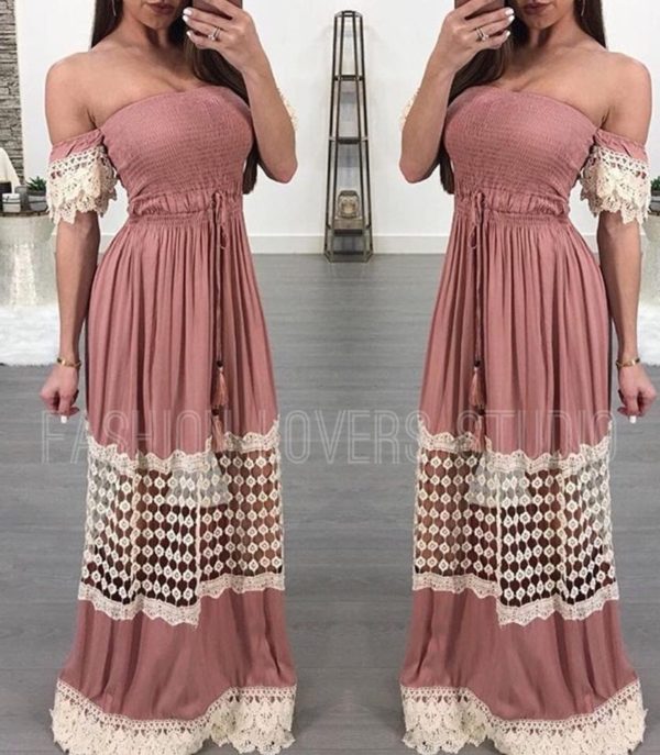 MAXVES0050 MAXI DRESS FASHION LOVERS STUDIO FRENTE Fashion Lovers Studio